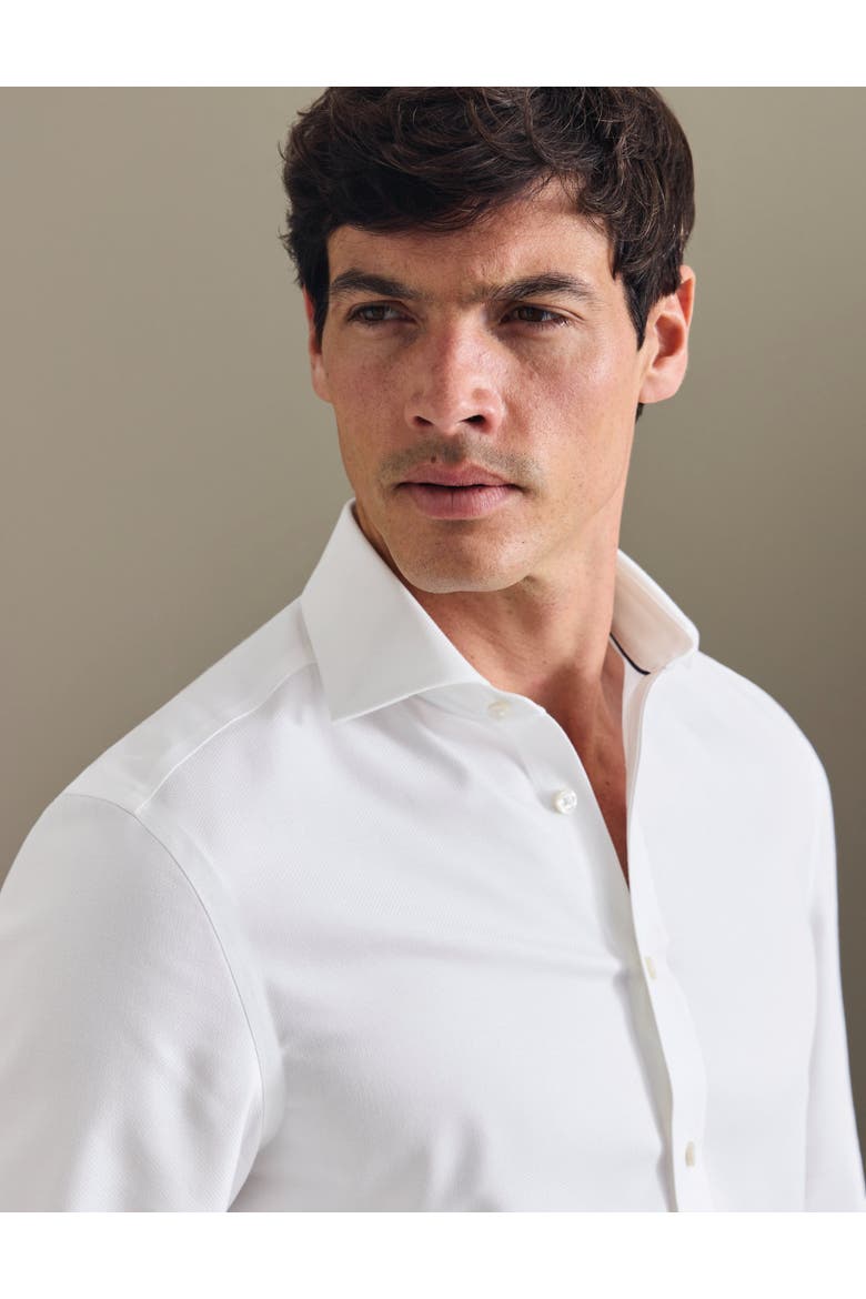 Non-Iron Stretch Trafalgar Weave Shirt, Alternate, color, White