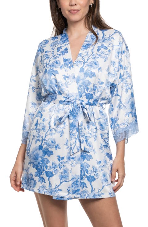 Molleigh Toile Print Satin Wrap