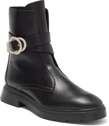 STUART WEITZMAN*クリスタルバックル*CRYSTAL BUCKLE ZIP BOOTIE Stuart Weitzman Crystal Buckle Zip Bootie (Women