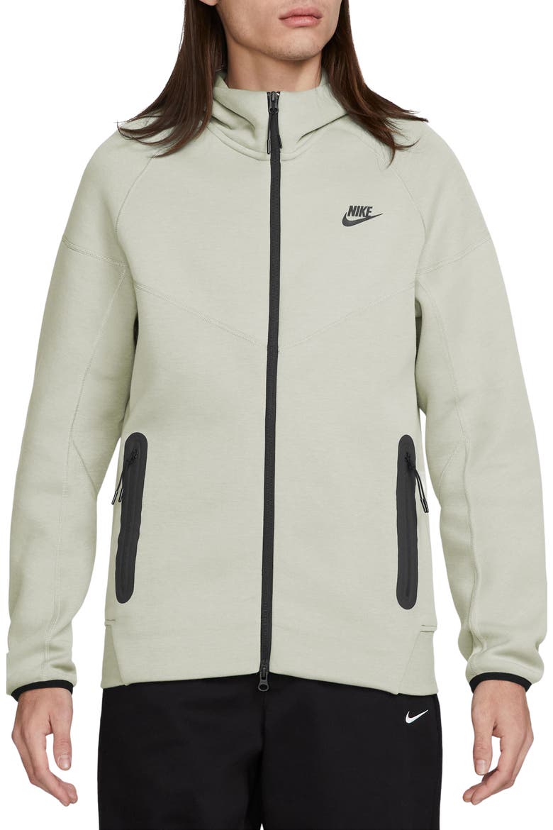 Tech Fleece Windrunner Zip Hoodie, Main, color, SEA GLASS/ BLACK