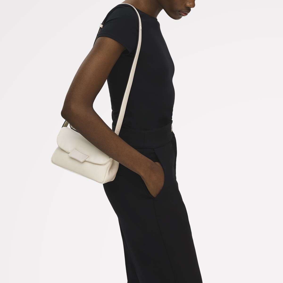 Radley The Belsize - Puffy Small Flapover Shoulder Bag, Alternate, color, Salt