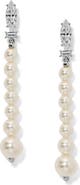Nadri Undersea Cubic Zirconia & Imitation Pearl Linear Drop Earrings