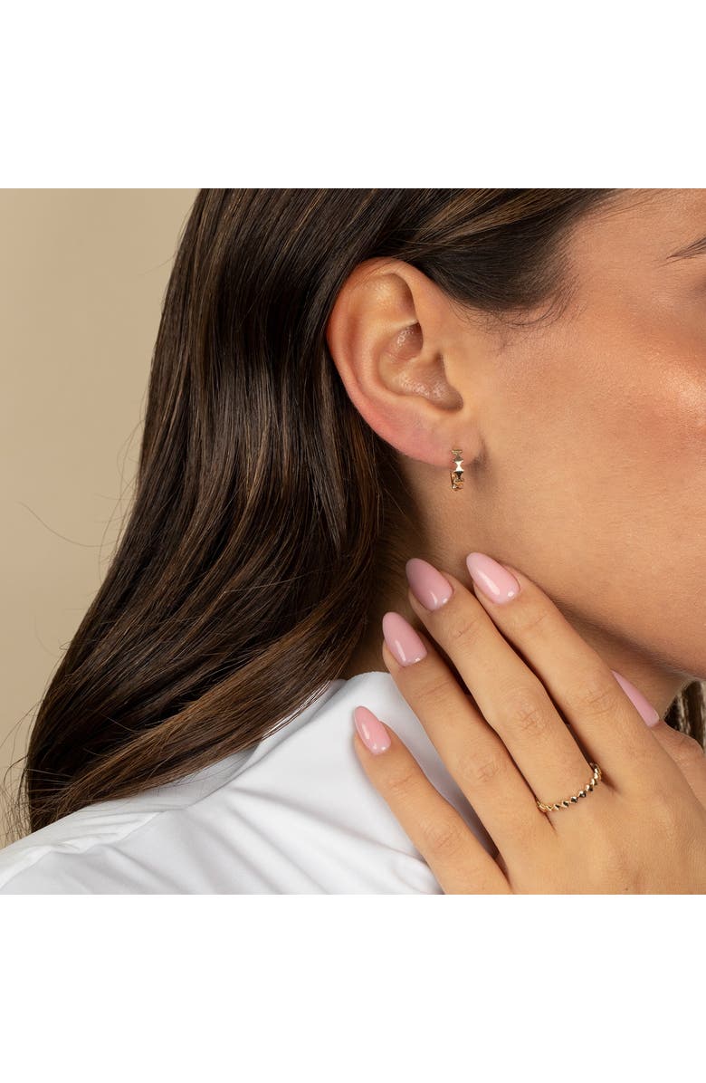 BY ADINA EDEN Solid Clovers Huggie Earring 14K, Alternate, color, 