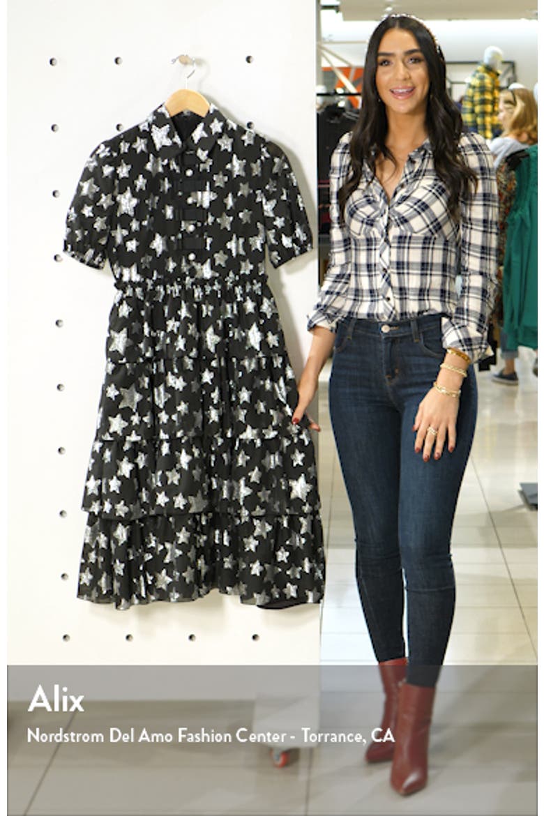 x Atlantic-Pacific Metallic Star Chiffon Dress (Nordstrom Exclusive) video