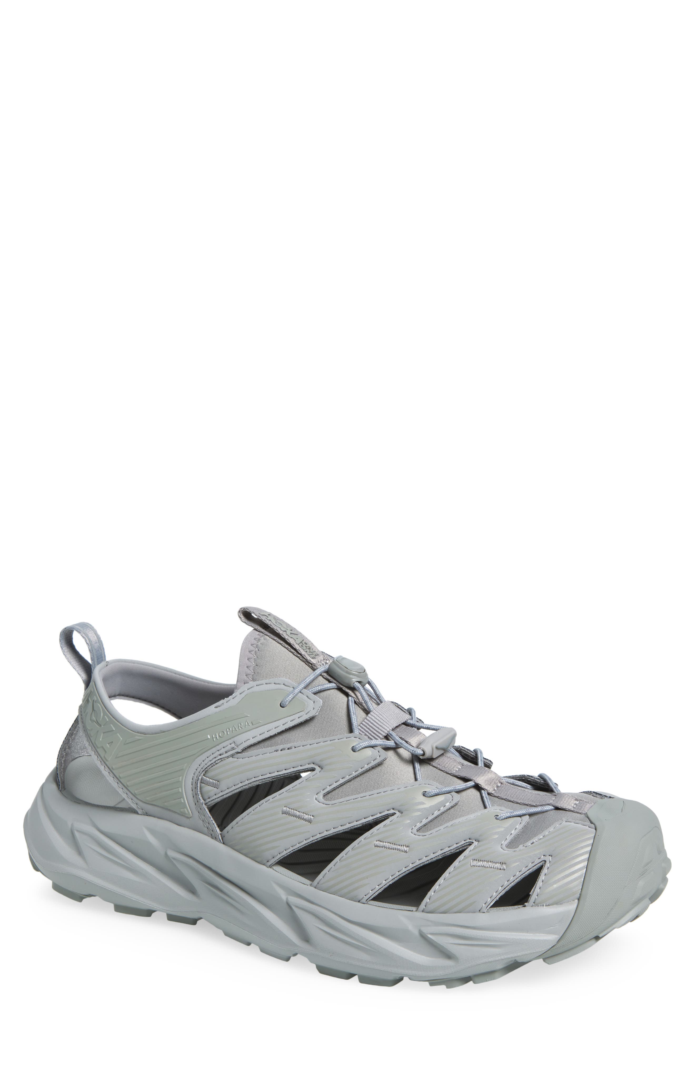 HOKA Hopara Hiking Sandal, Main, color, Stellar Grey / Stellar Grey