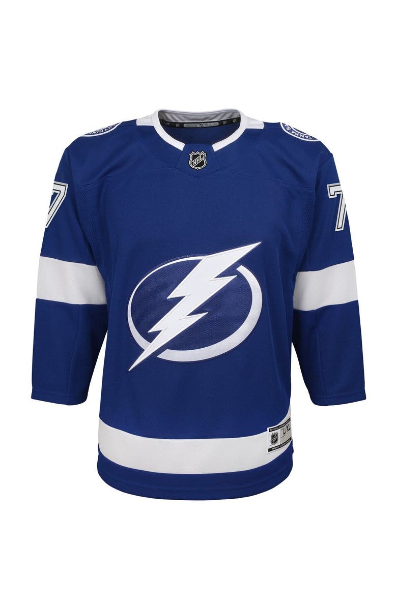 Outerstuff Youth Victor Hedman Blue Tampa Bay Lightning Home Premier Player Jersey, Alternate, color, Blue