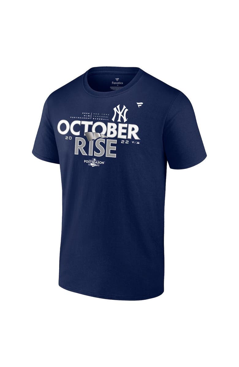 FANATICS Men's Fanatics Branded Navy New York Yankees 2022 Postseason Locker Room Big & Tall T-Shirt, Alternate, color,