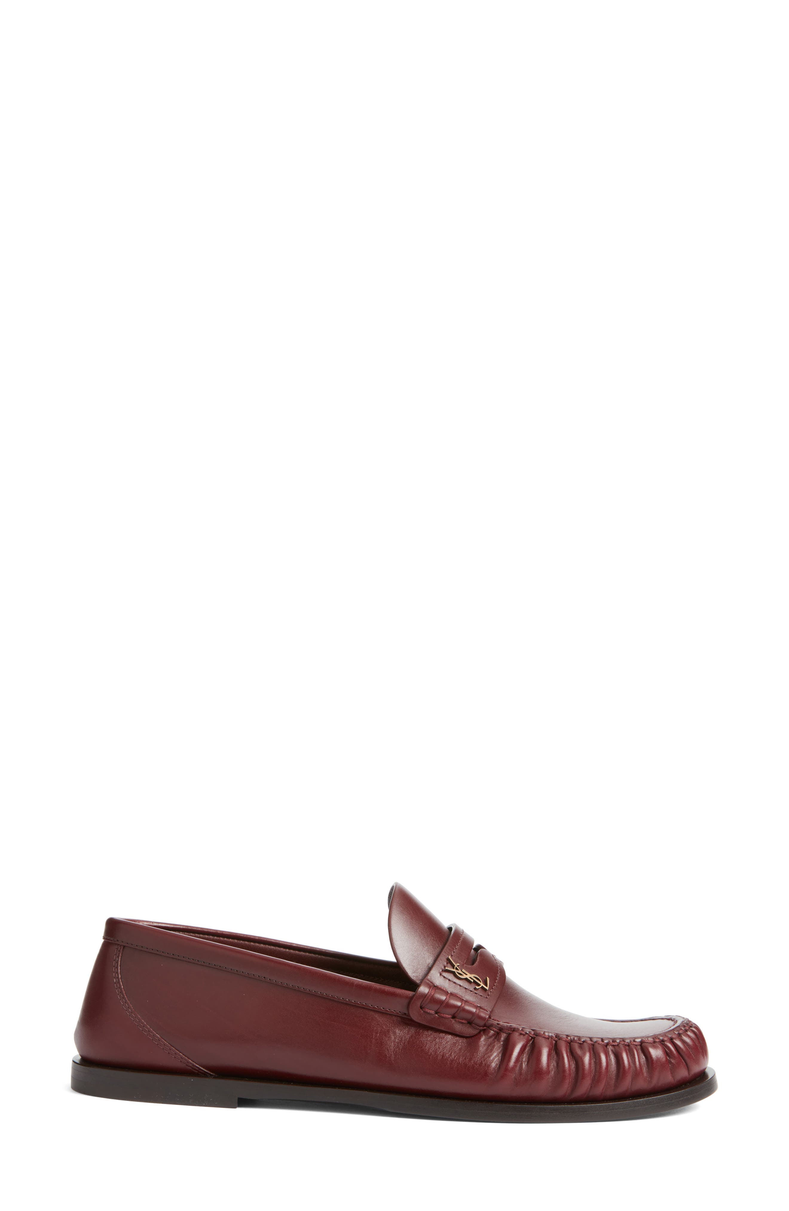 Saint Laurent Lauren Penny Loafer, Alternate, color, Vendome Red