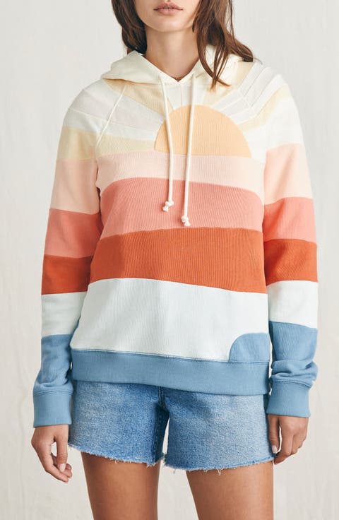Soleil Stripe Cotton Hoodie