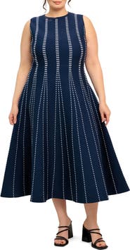 FLYING TOMATO Sleeveless Midi Sweater Dress