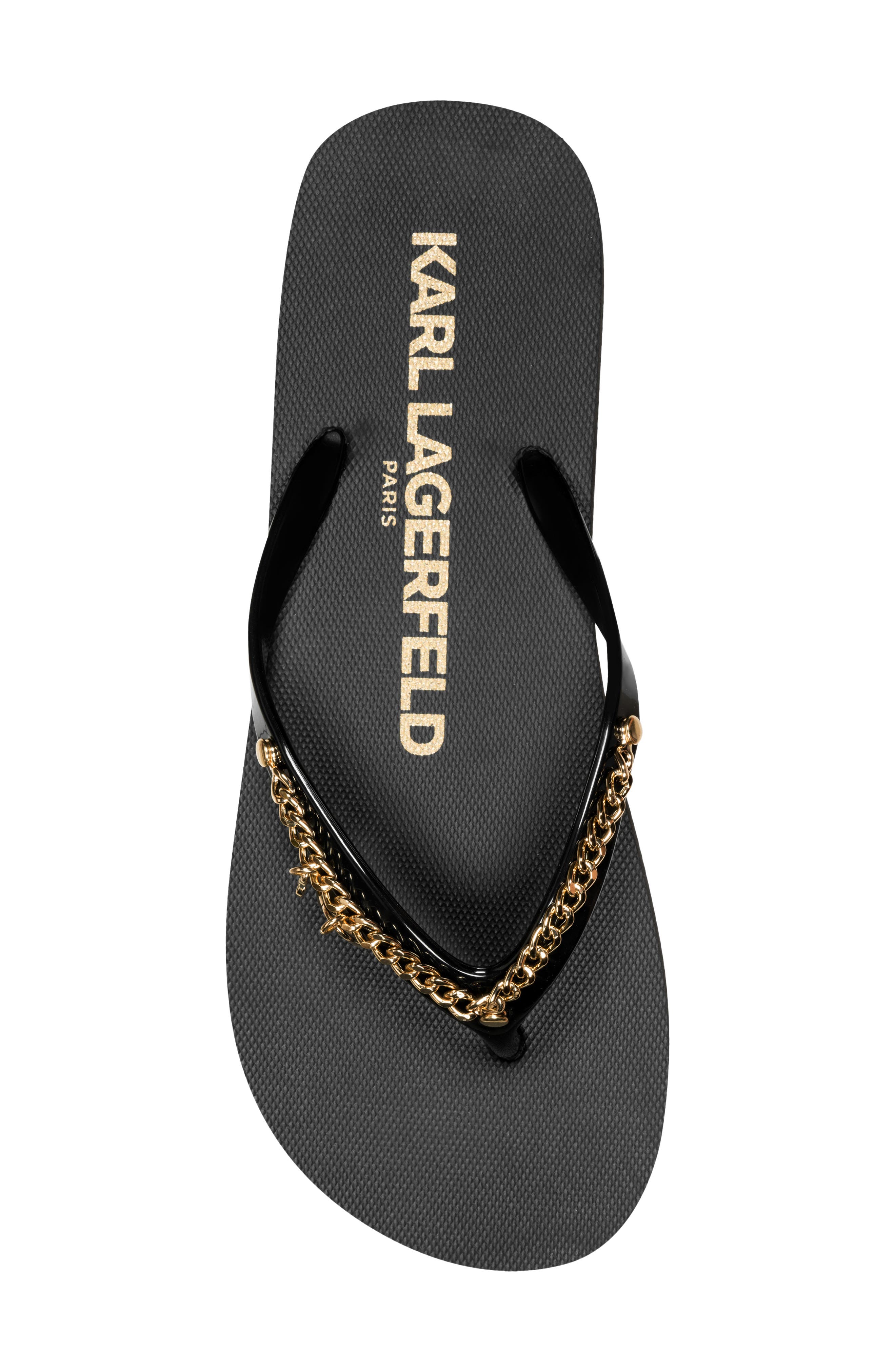 Zemira Chain Flip Flop, Alternate, color, BLACK