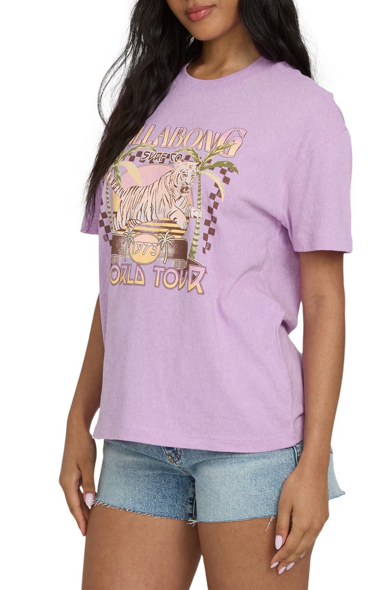 Billabong Reach High Oversize Graphic T-Shirt, Alternate, color, Vintage Violet