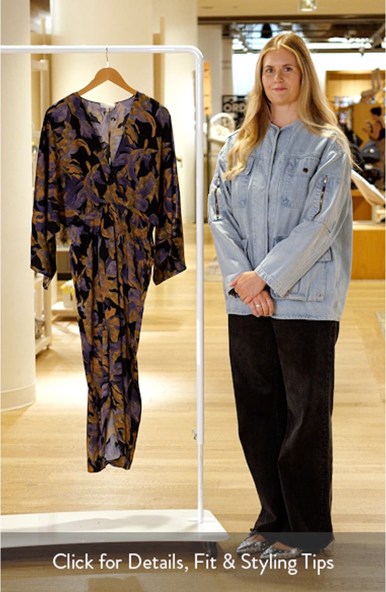 Wide Neck Long Sleeve Midi Dress, sales video thumbnail