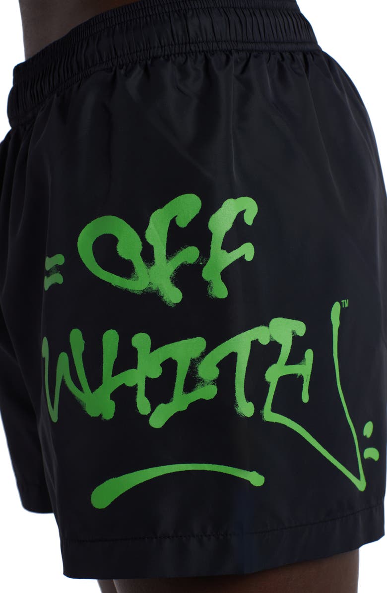 Off-White Neen Graffiti Swim Trunks, Alternate, color, 