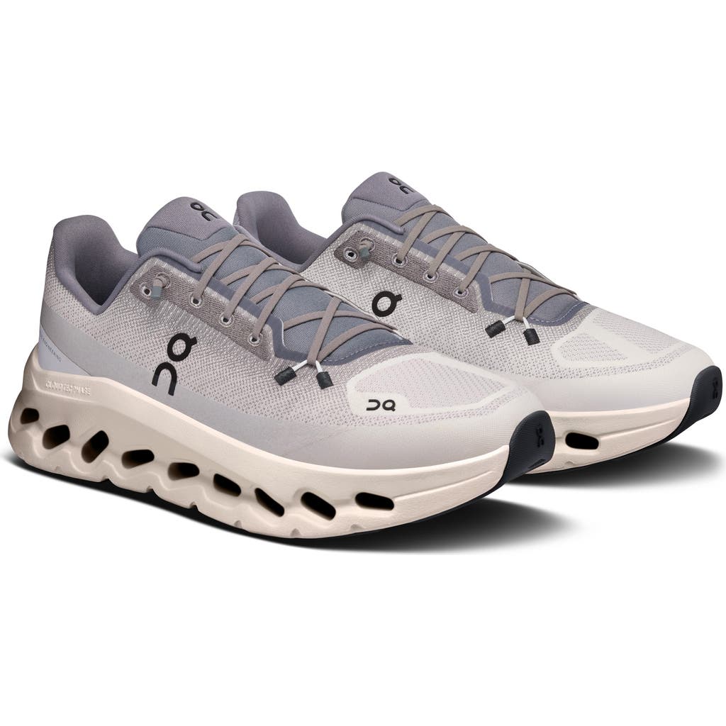 On Low Top Sneakers Perforated Upper In Rock/ivory
