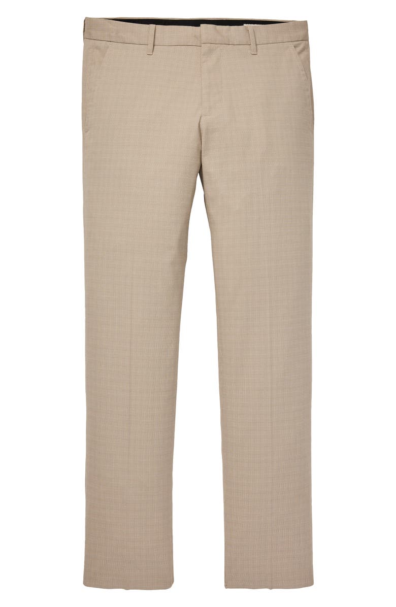 Bonobos Weekday Warrior Check Flat Front Stretch Cotton Pants, Alternate, color, Friday Khaki Small Glen Check