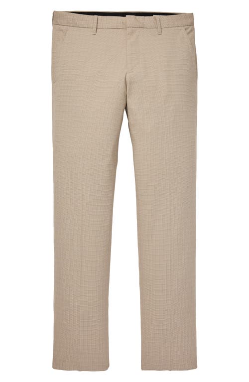 Bonobos Weekday Warrior Check Flat Front Stretch Cotton Pants In Neutral