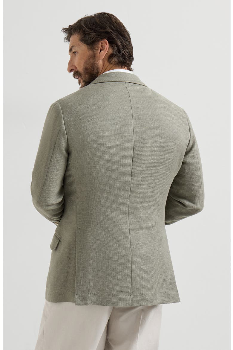 Hopsack deconstructed blazer, Alternate, color, Khaki