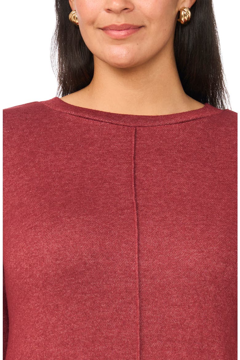 Long Sleeve Midi Dress, Alternate, color, BURGUNDY