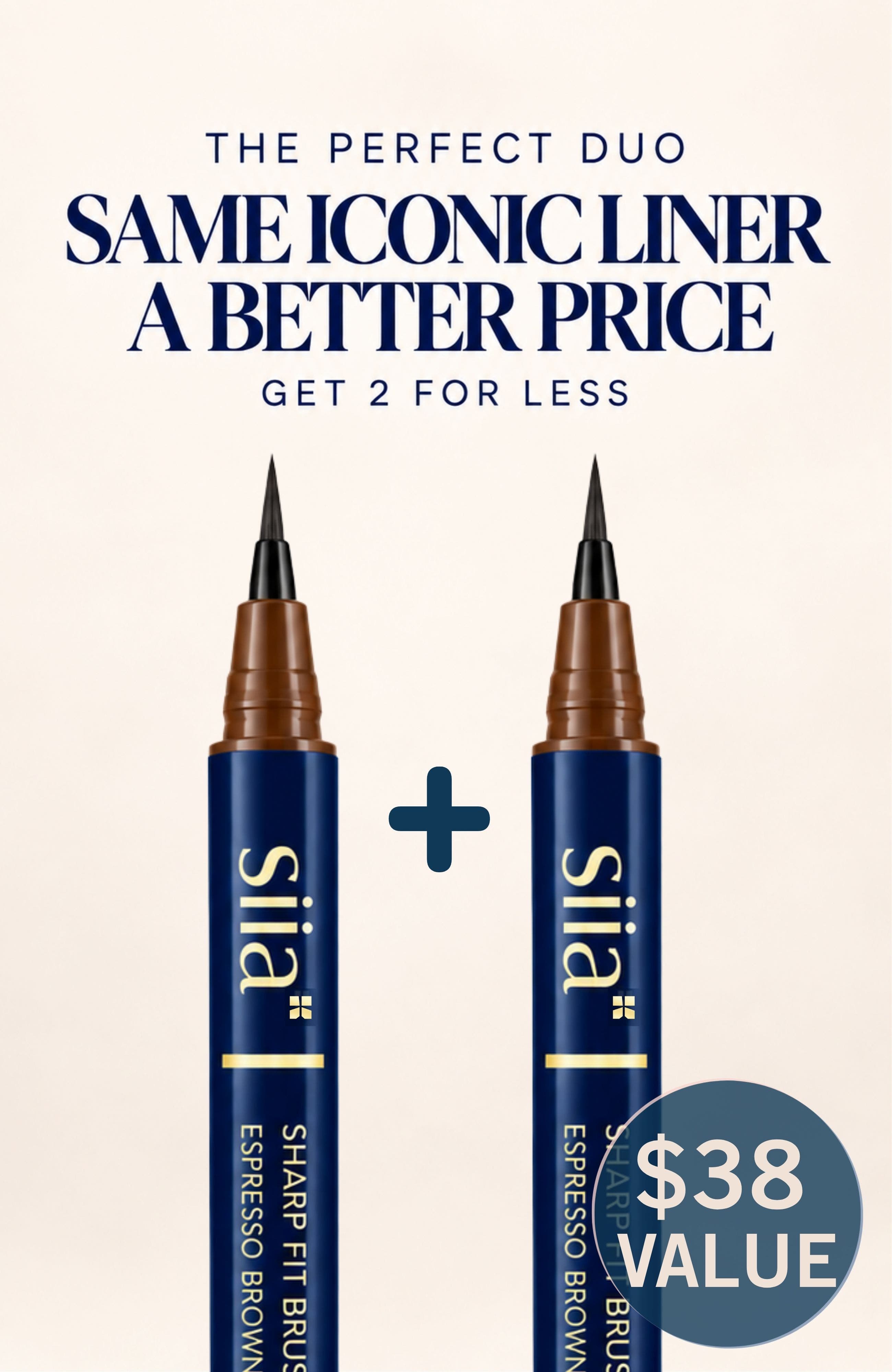 Siia Cosmetics 2-Pc. Sharp Fit Brush Pen Eyeliner | Nordstrom