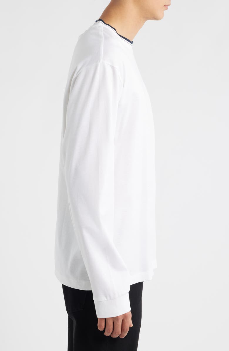 BOSS Talley Cotton Crewneck Top, Alternate, color, White