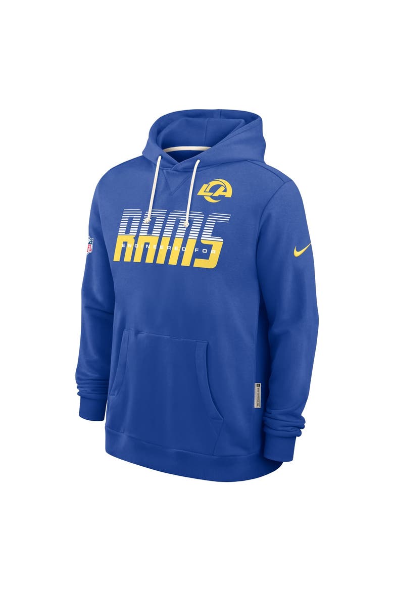 Men's Nike Royal Los Angeles Rams Sideline Standard Issue Top Prospect Dri-FIT Hoodie, Alternate, color, Royal