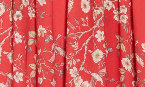 Max Studio Flutter Sleeve Tiered Maxi Dress In Baked Apple Crane Blossom