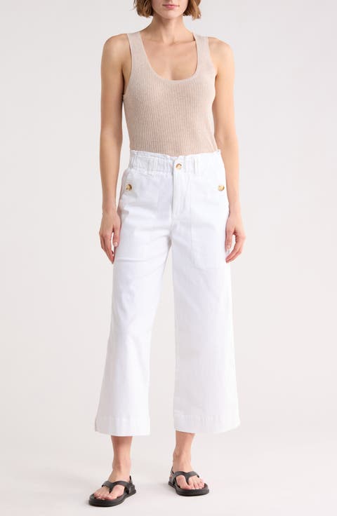 Wide Leg Ankle Crop Pants