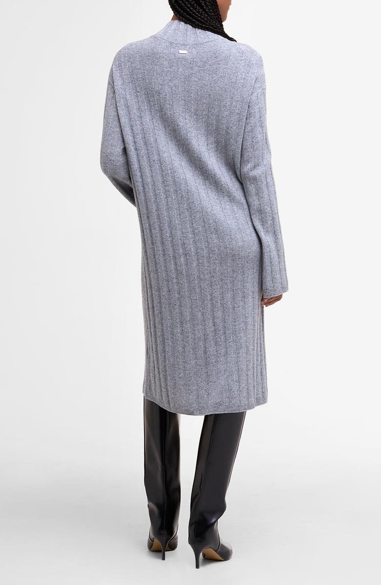 Barbour Sophia Long Sleeve Wool & Cotton Rib Sweater Dress, Alternate, color, Light Grey