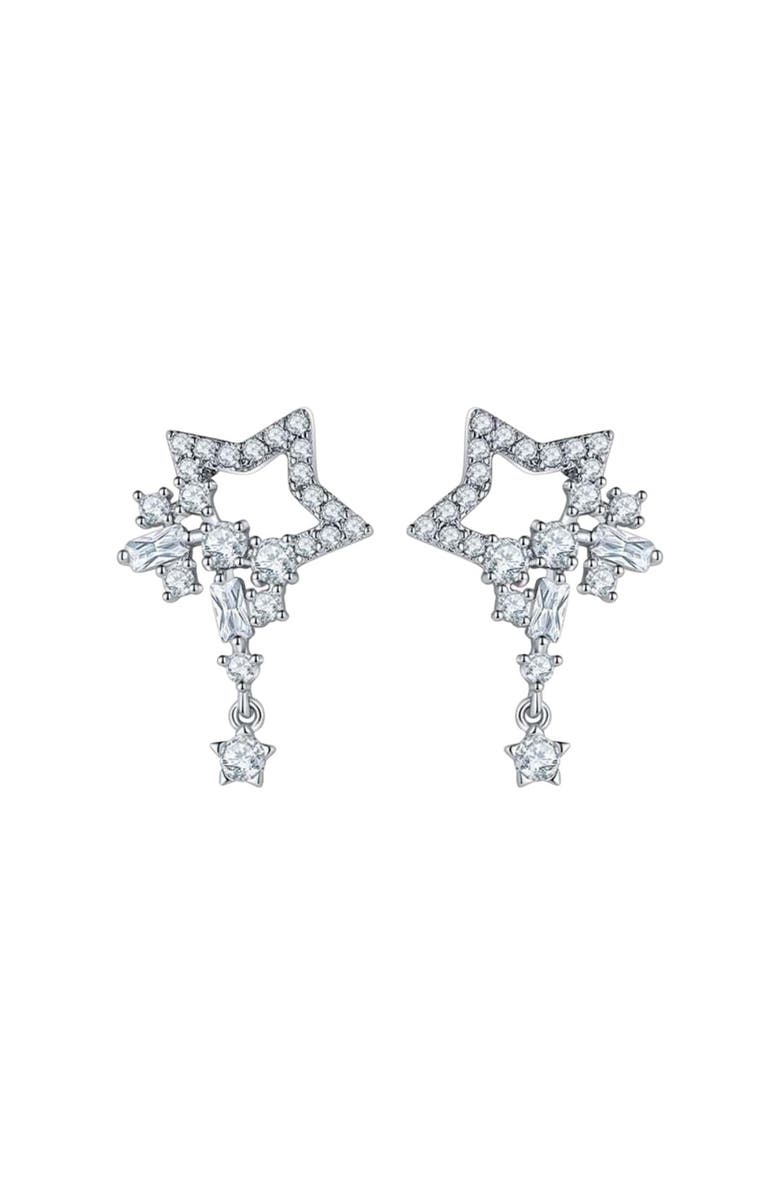 Hollywood Sensation Crystal Star Dangle Earrings, Main, color,