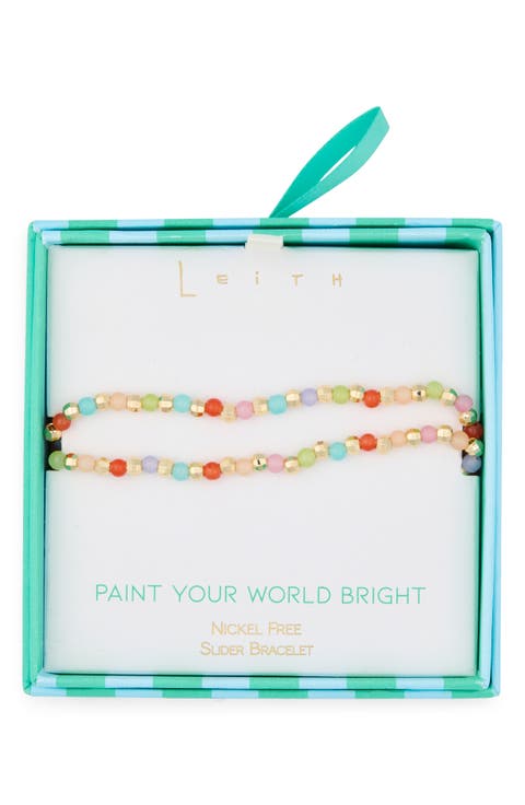 Beaded 2-Row Slider Bracelet