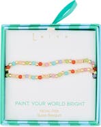 Leith Beaded 2-Row Slider Bracelet