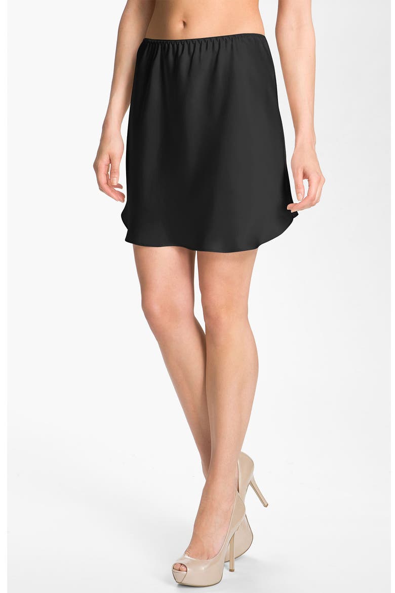 Charmeuse Half Slip, Main, color, BLACK BLACK
