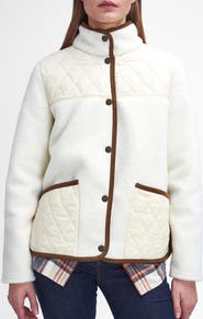 Barbour Brambles Mixed Media Faux Shearling Jacket