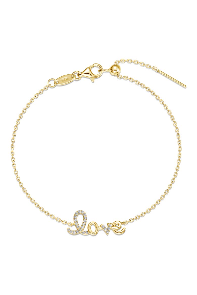 Classic Love Charm Bracelet, Main, color, WHITE