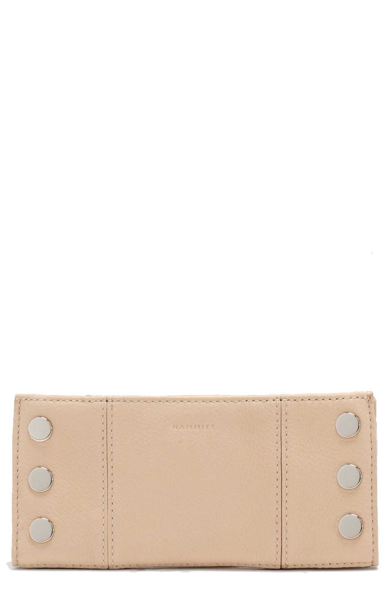 HAMMITT 110 North Leather Wallet in Limestone/Silver 