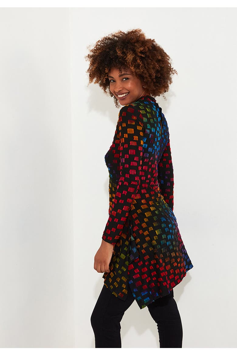 Sharkbite Keyhole Burnout Tunic, Alternate, color, MULTICOLOR ABSTRACT GEO
