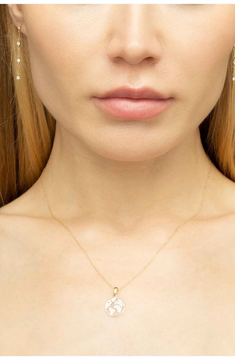 Oradina 14K Yellow Gold Joy to the World Pendant Charm, Alternate, color, Yellow Gold