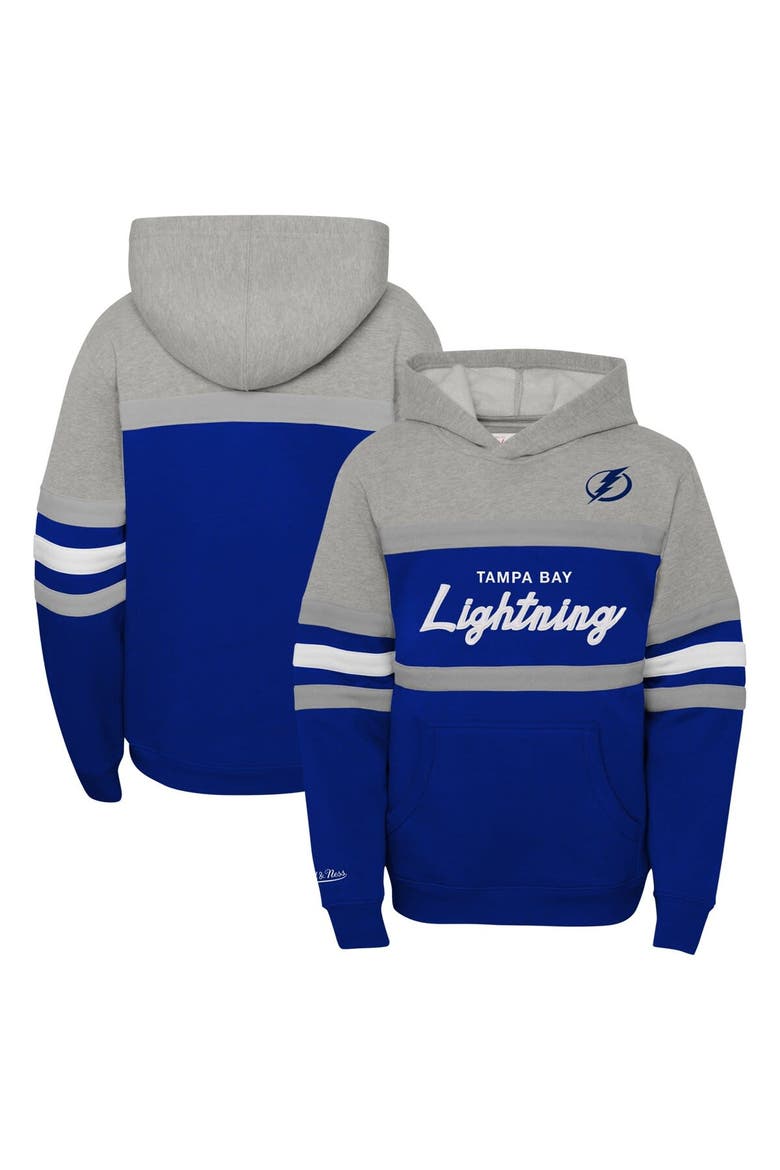 Youth Mitchell & Ness Gray Tampa Bay Lightning Head Coach Pullover Hoodie, Main, color, Gray