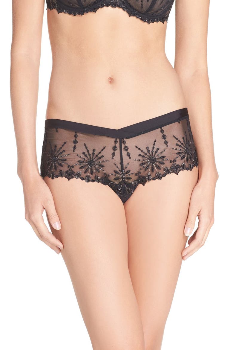 'Vendôme' Shorty, Main, color, BLACK/ GOLD LUREX