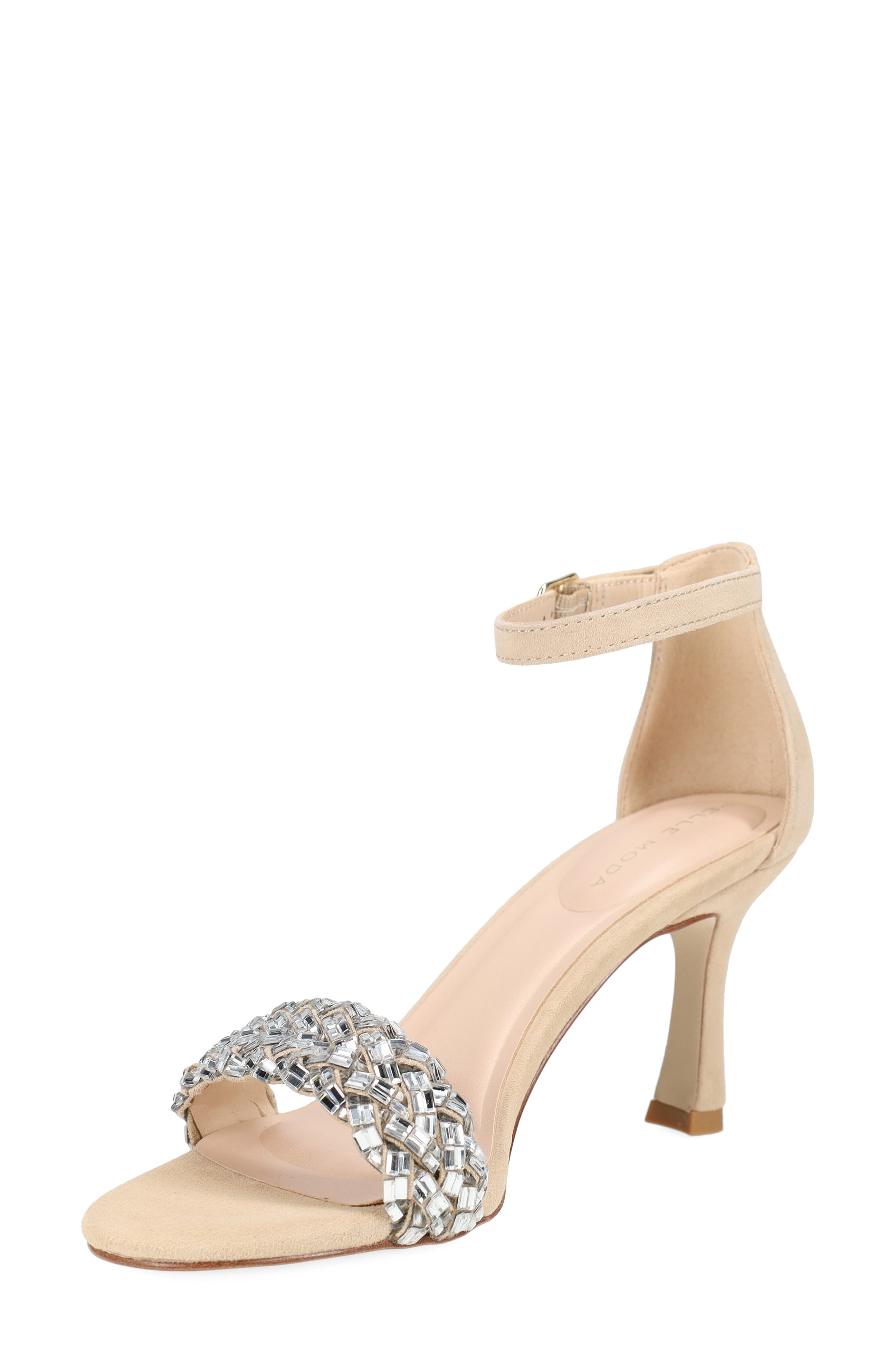 Pelle Moda Heidy Ankle Strap Sandal, Alternate, color, Latte