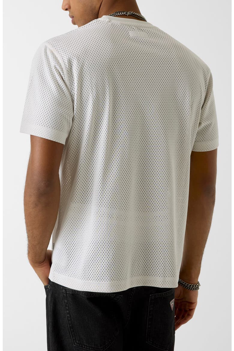 Logo Graphic Mesh T-Shirt, Alternate, color, WHITE
