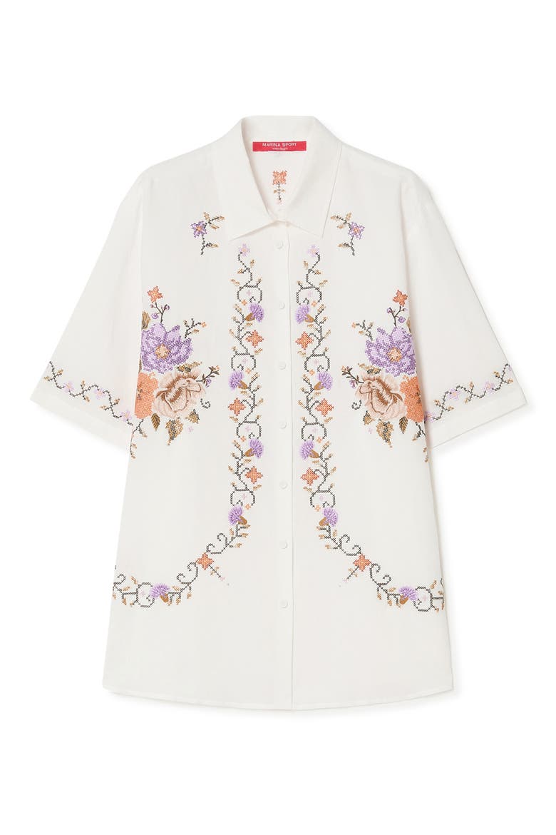 Emblema Woven Shirt, Alternate, color, IVORY
