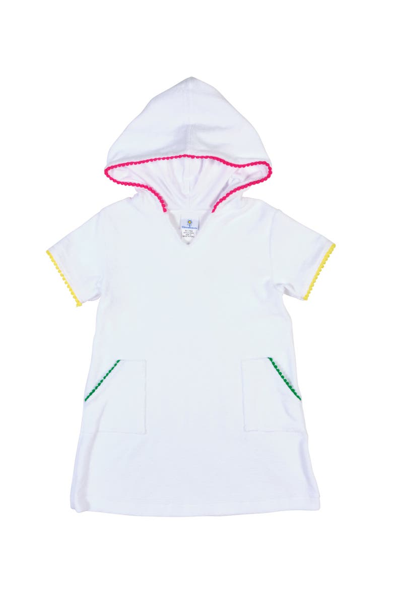 Florence Eiseman Terry Coverup With Pom Poms, Main, color, White