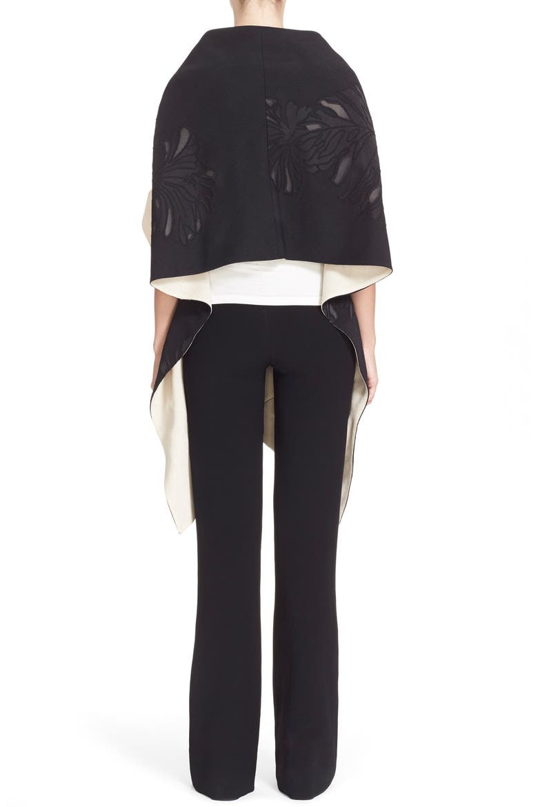 Donna Karan New York Reversible Jacquard Kimono Jacket, Alternate, color, BLACK-ECRU