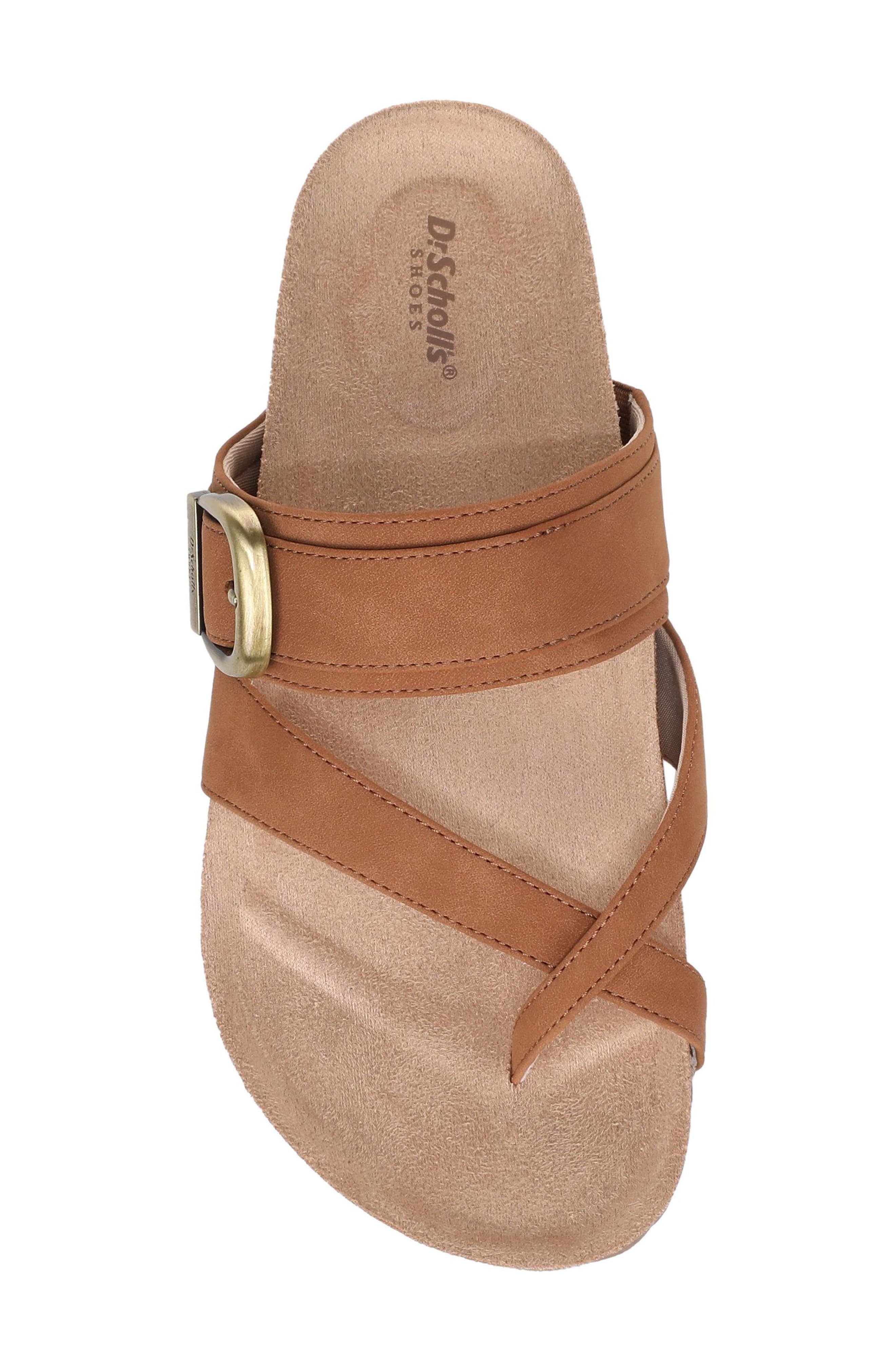 Livia Slide Sandal, Alternate, color, HONEY BROWN