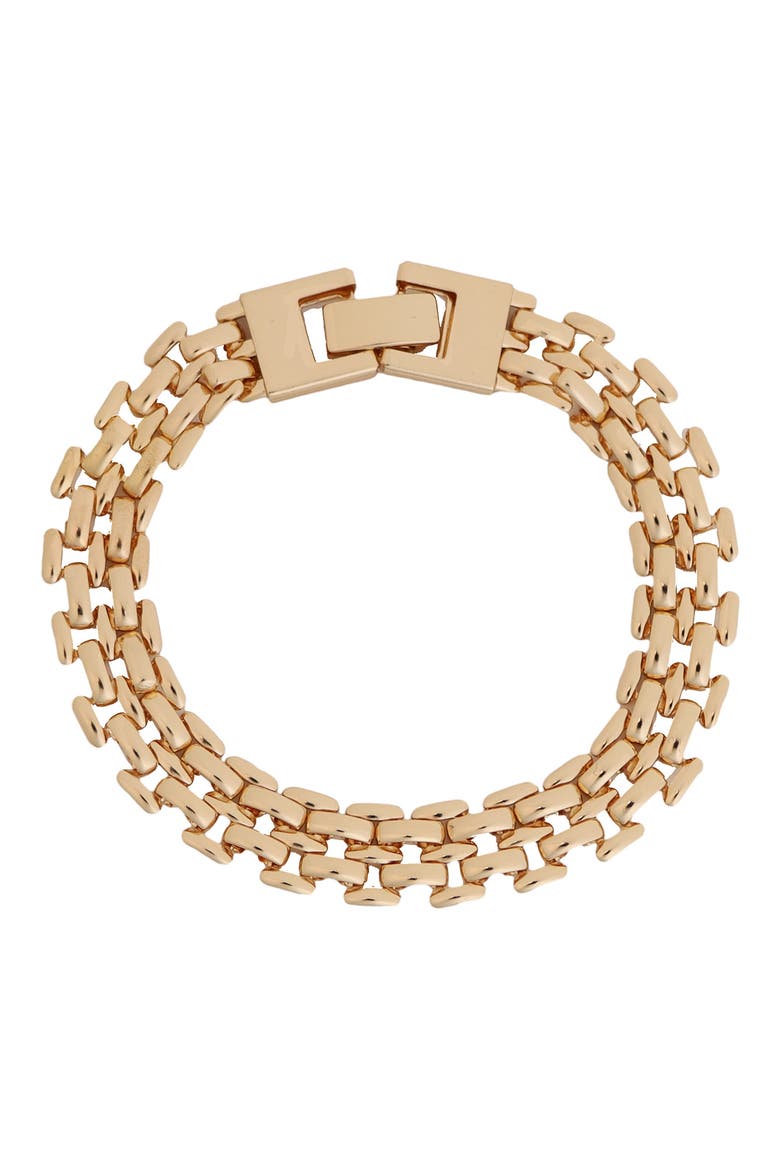 Watchband Chain Bracelet, Main, color, GOLD