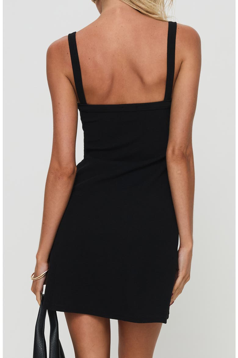 DeSantis Fit & Flare Rib Minidress, Alternate, color, BLACK