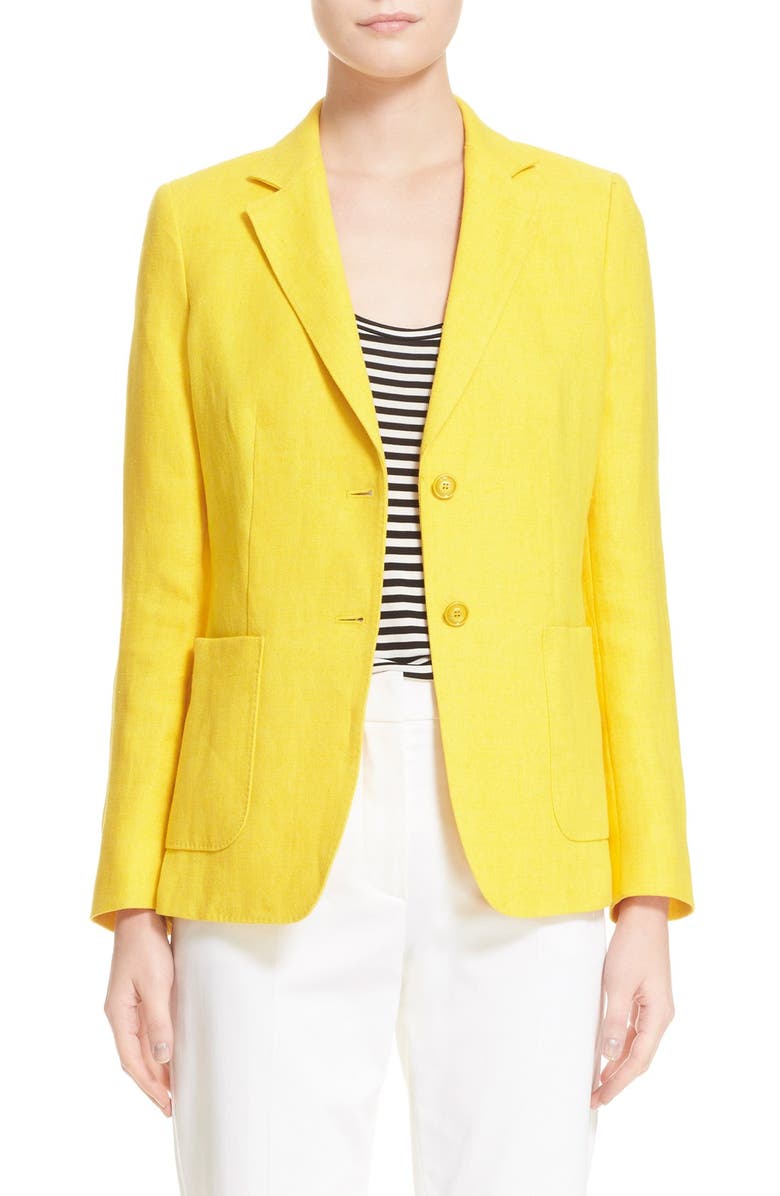 Max Mara 'Gallia' Linen Jacket, Main, color,