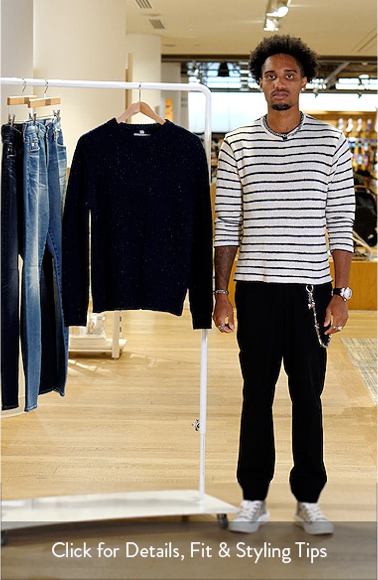 Donegal Tweed Wool Blend Crewneck Sweater, sales video thumbnail